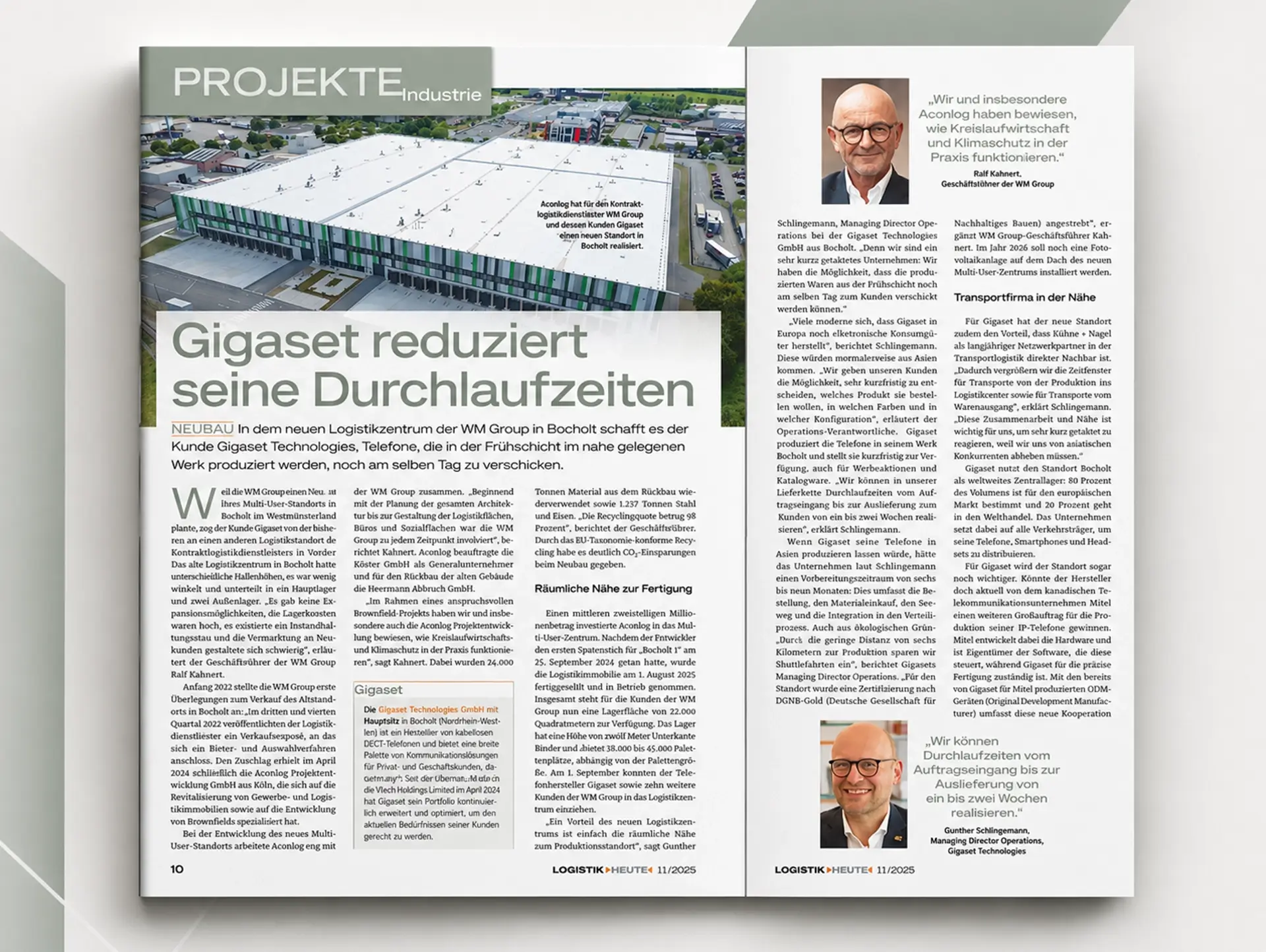 WM GROUP & Gigaset Success Story in „LOGISTIK HEUTE“!